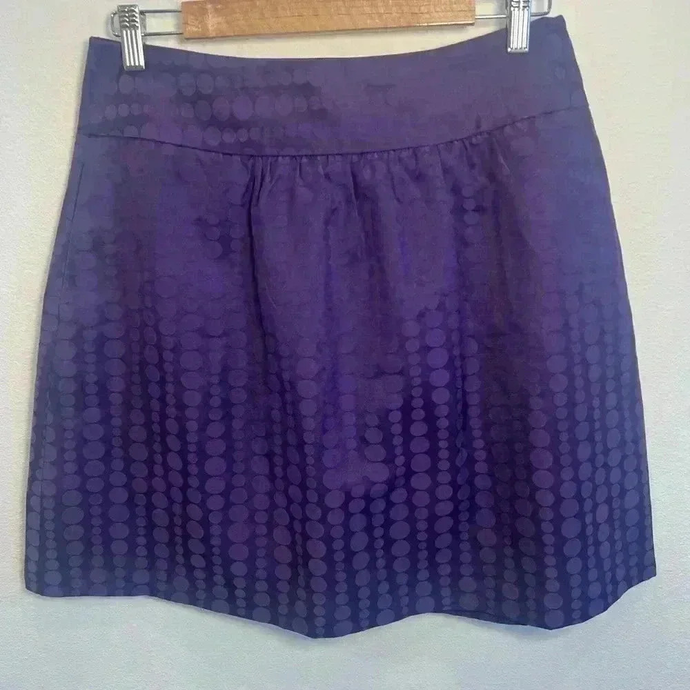 THE LIMITED Women’s Purple Chic Polka Dot Flared Skirt Size 6